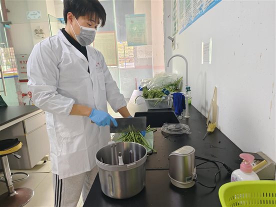進行豇豆檢測工作